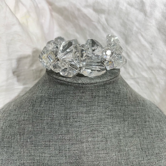 Crystal Bengal Cuff Made Using Non Tarnishing Wire & Silver Plated Bead Caps. - Picture 5 of 7